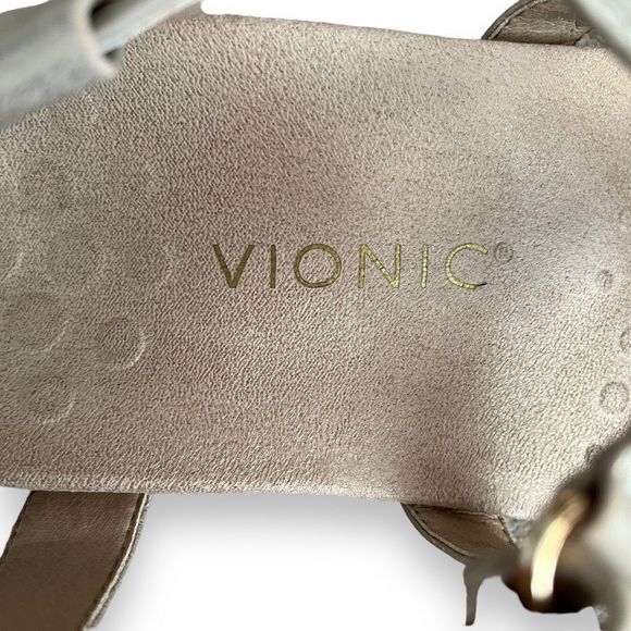 Vionic Jodie Strappy Sandal Velcro Adjustable US9 UK7 EU41 in Champagne - Picture 4 of 16
